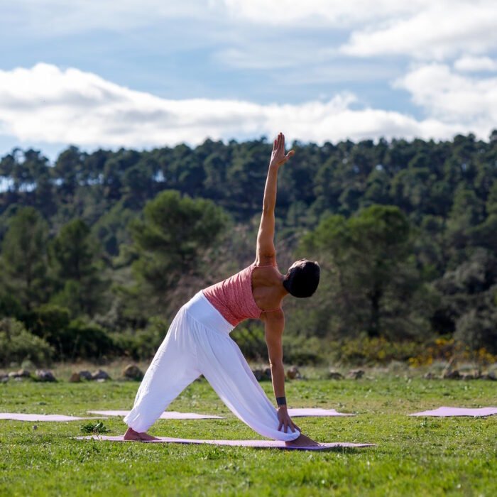 Yoga - Pose Front of Garden